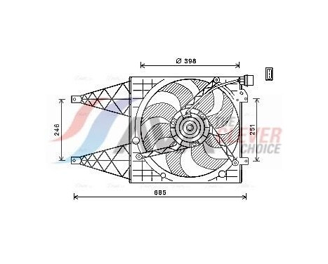 Cooling fan VN7532 Ava Quality Cooling
