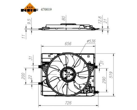 Cooling fan wheel 470019 NRF, Image 5