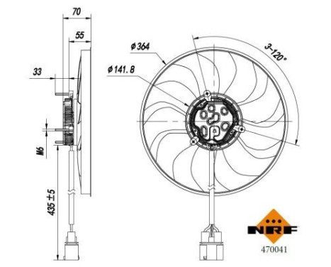Cooling fan wheel 470041 NRF, Image 5