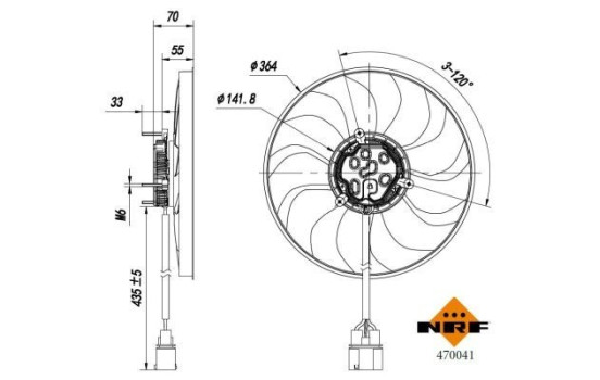 Cooling fan wheel 470041 NRF, Image 5