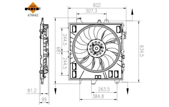 Cooling fan wheel 470042 NRF, Image 5
