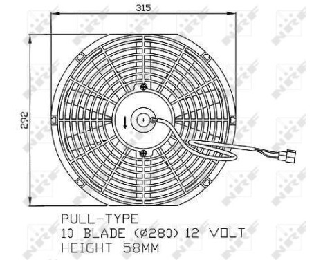Cooling fan wheel 47060 NRF