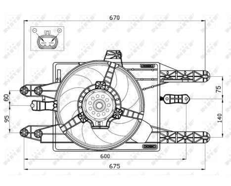 Cooling fan wheel 47455 NRF, Image 3