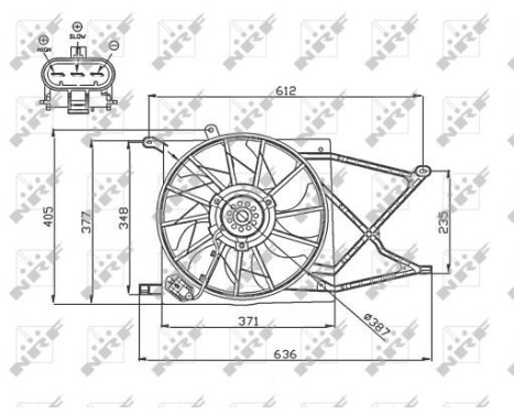 Cooling fan wheel 47749 NRF, Image 2