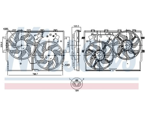 Cooling fan wheel 850003 Nissens
