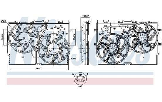 Cooling fan wheel 850004 Nissens
