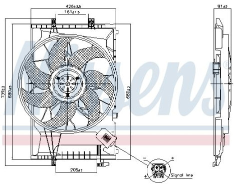 Cooling fan wheel 850078 Nissens