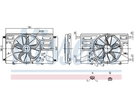 Cooling fan wheel 850100 Nissens