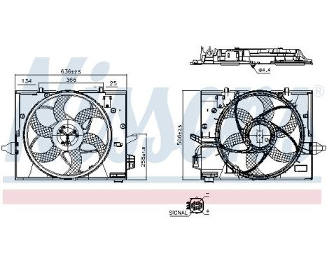 Cooling fan wheel 850126 Nissens