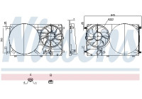 Cooling fan wheel 850143 Nissens