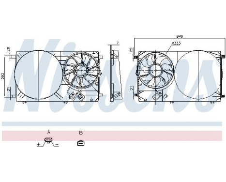 Cooling fan wheel 850143 Nissens