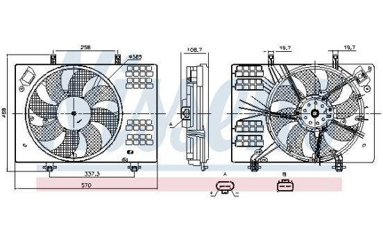 Cooling fan wheel 850147 Nissens