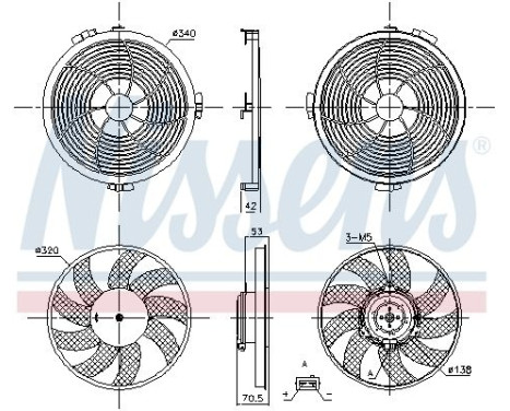 Cooling fan wheel 850149 Nissens