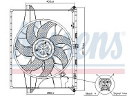 Cooling fan wheel 85739 Nissens
