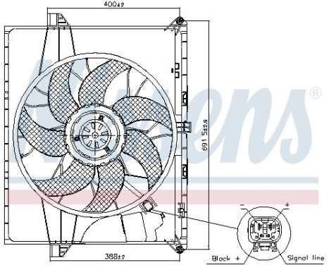Cooling fan wheel 85739 Nissens