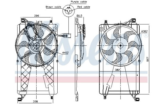 Cooling fan wheel 85772 Nissens