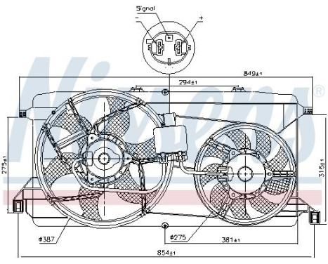 Cooling fan wheel 85826 Nissens