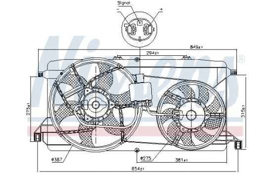 Cooling fan wheel 85826 Nissens