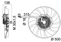 Cooling Fan Wheel CFF 471 000P Mahle