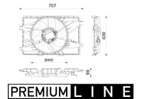 Cooling fan wheel CFF 664 000P Mahle