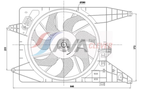 Cooling fan wheel DA7025 Ava Quality Cooling