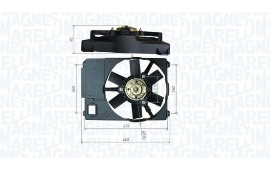 Cooling fan wheel MTC800AX Magneti Marelli