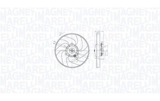 Cooling fan wheel MTC866AX Magneti Marelli