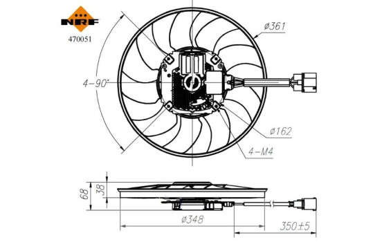 Cooling fan wheel