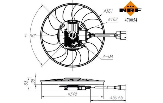 Cooling fan wheel