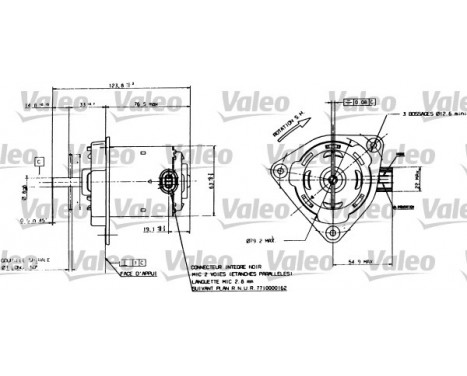 Electric Motor, radiator fan 698084 Valeo