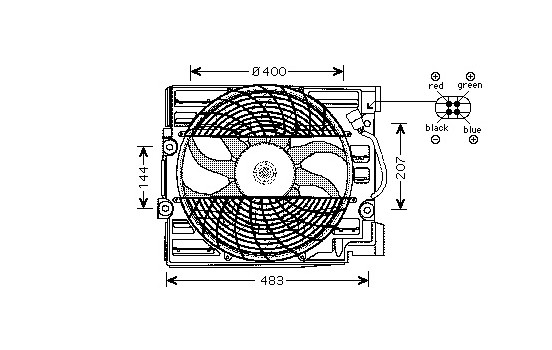 Fan, A/C condenser 0639751 International Radiators, Image 2