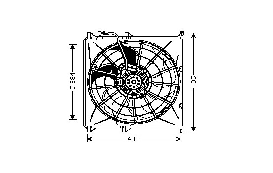 Fan, A/C condenser 0640754 International Radiators