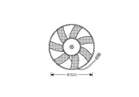 Fan, A/C condenser 3715751 International Radiators