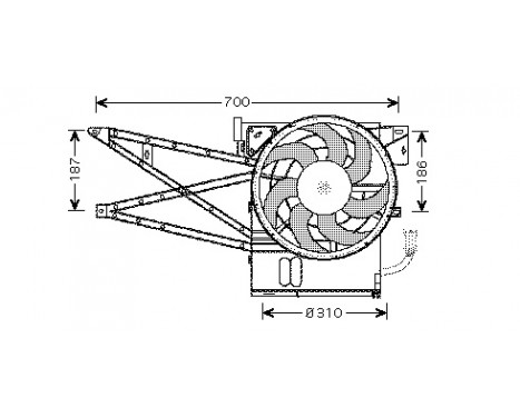 Fan, A/C condenser 3766751 International Radiators, Image 2