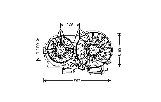 Fan, radiator 0325750 International Radiators, Image 2