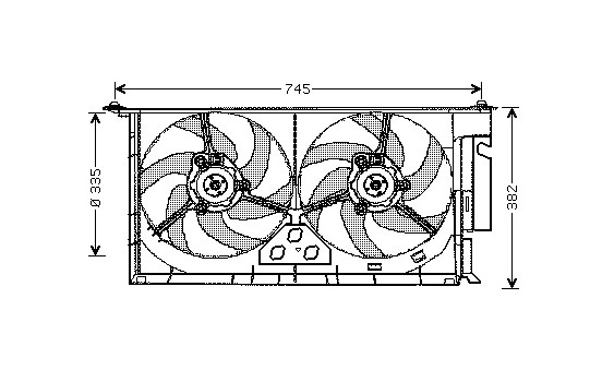 Fan, radiator 0903751 International Radiators, Image 2
