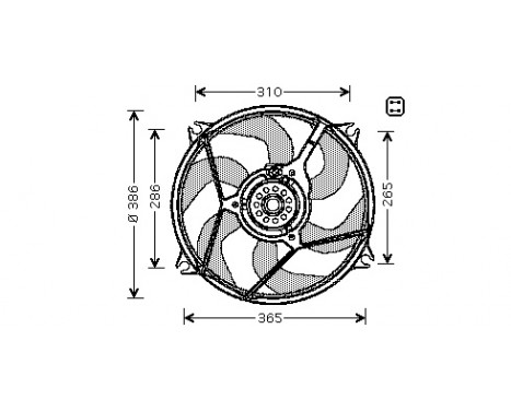 Fan, radiator 0904746 International Radiators