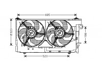Fan, radiator 0955749 International Radiators