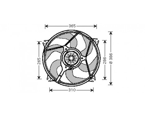 Fan, radiator 0957747 International Radiators, Image 2