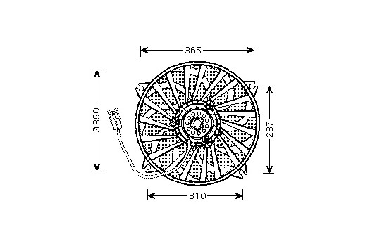 Fan, radiator 0961745 International Radiators, Image 2