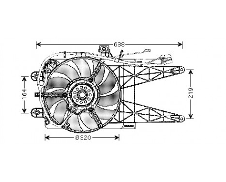 Fan, radiator 1620745 International Radiators, Image 2