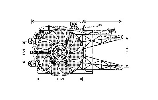 Fan, radiator 1620745 International Radiators, Image 2