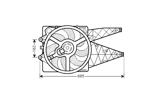 Fan, radiator 1624749 International Radiators, Image 2
