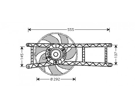 Fan, radiator 1709746 International Radiators