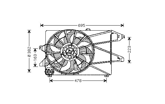 Fan, radiator 1825746 International Radiators