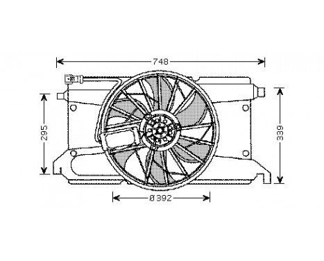 Fan, radiator 2735747 International Radiators, Image 2
