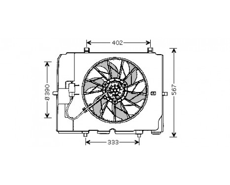 Fan, radiator 3029746 International Radiators, Image 2