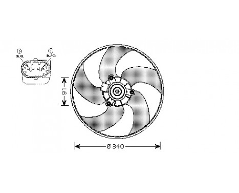 Fan, radiator 4028745 International Radiators, Image 2