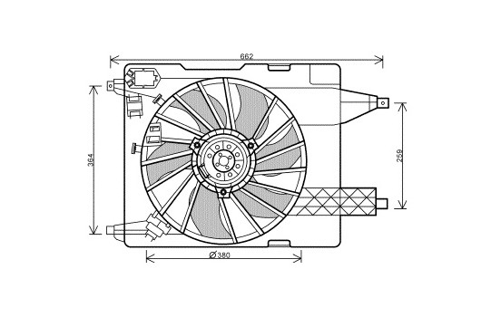 Fan, radiator 4323747 International Radiators, Image 2