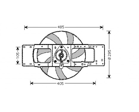Fan, radiator 4338746 International Radiators, Image 2